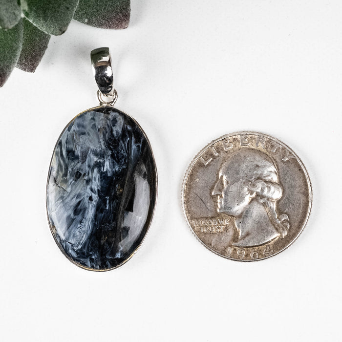 Pietersite Pendant 5.79 g 42x20mm .925 Silver