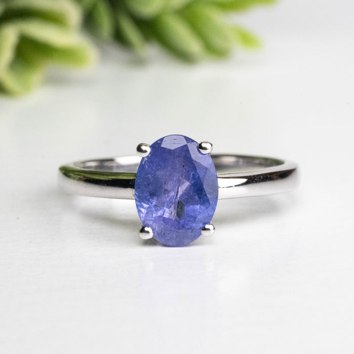 Tanzanite Ring 8x6mm Size 6 .925 Silver