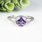 Amethyst Ring 7.85mm Size 10 - InnerVision Crystals