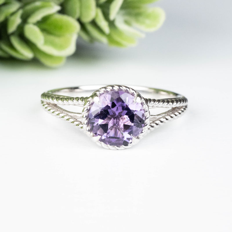 Amethyst Ring 7.85mm Size 10 - InnerVision Crystals