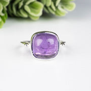 Amethyst Ring 10mm Size 6 - InnerVision Crystals
