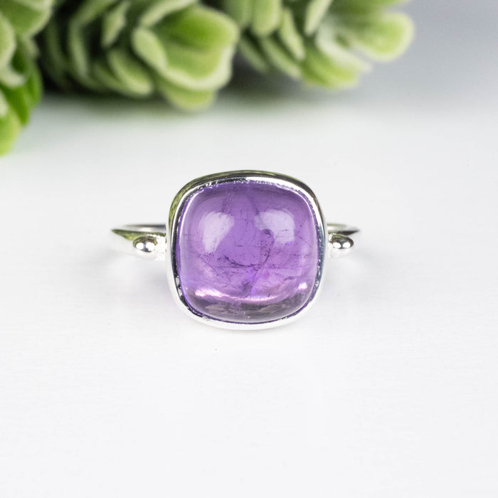 Amethyst Ring 10mm Size 6