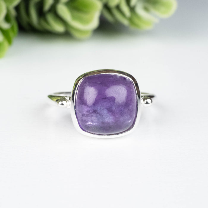 Amethyst Ring 10mm Size 6