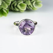 Amethyst Ring 11mm Size 7 - InnerVision Crystals