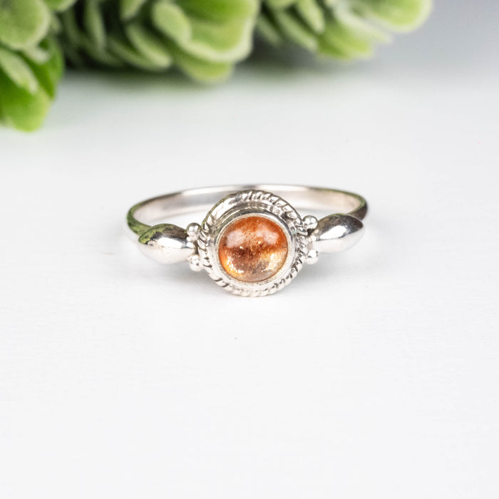 Sunstone Ring 4.5mm Size 7