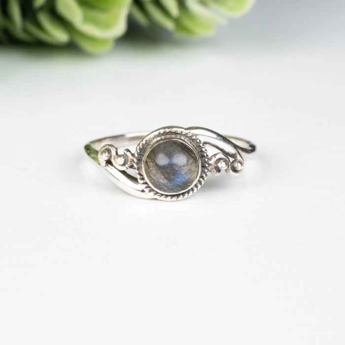 Labradorite Ring 5mm Size 6