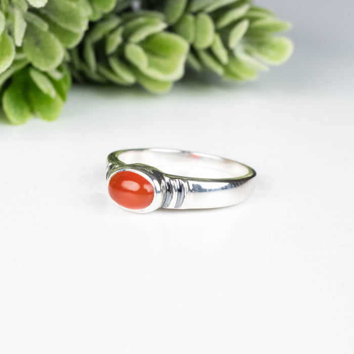 Carnelian Ring 7x5mm Size 6