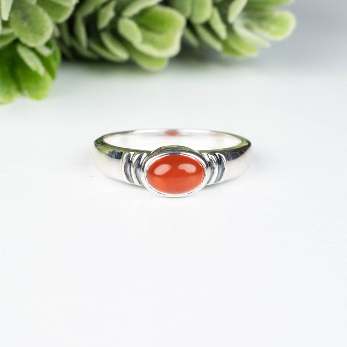 Carnelian Ring 7x5mm Size 6