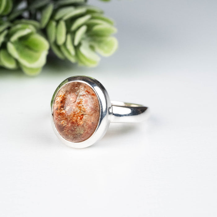 Sunstone Ring 12x9mm Size 7