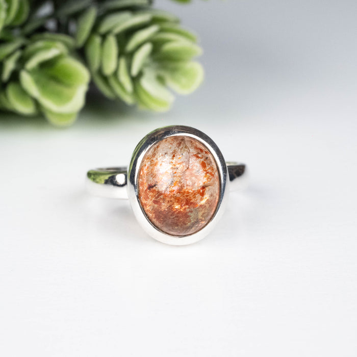 Sunstone Ring 12x9mm Size 7