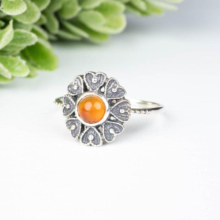 Carnelian Ring 5mm Size 7
