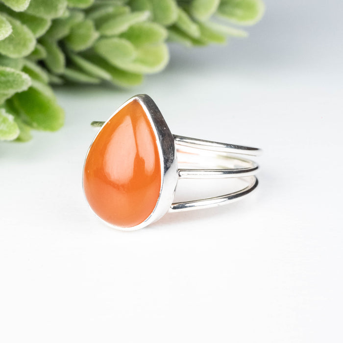 Carnelian Ring 14x9mm Size 8