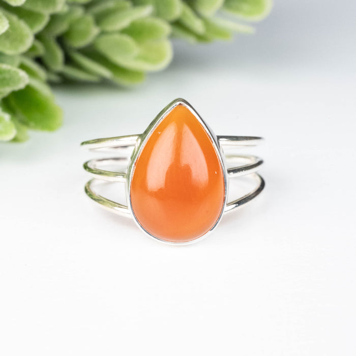 Carnelian Ring 14x9mm Size 8
