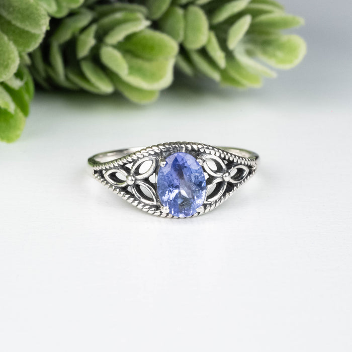 Tanzanite Ring 6.5x5mm Size 7