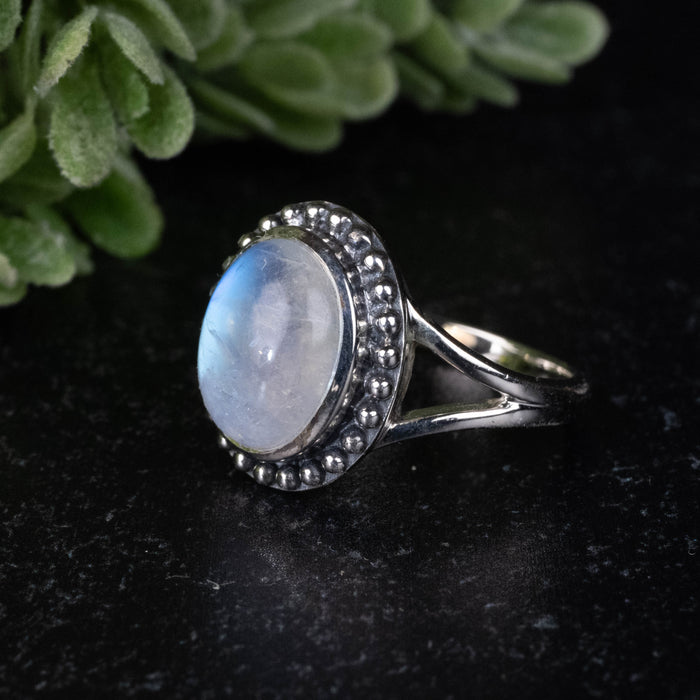 Moonstone Ring 12x9mm Size 7