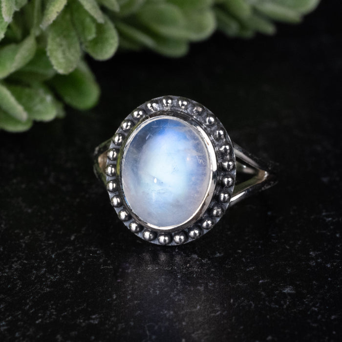 Moonstone Ring 12x9mm Size 7