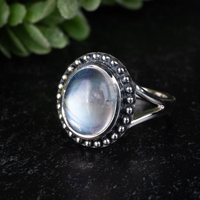 Moonstone Ring 12x9mm Size 7