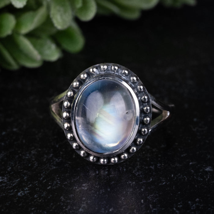 Moonstone Ring 12x9mm Size 7