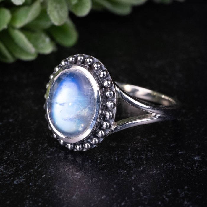 Moonstone Ring 12x9mm Size 10