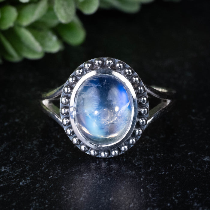 Moonstone Ring 12x9mm Size 10