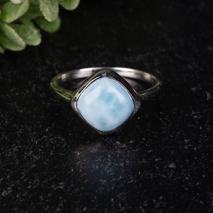 Larimar Ring 10mm Size 9