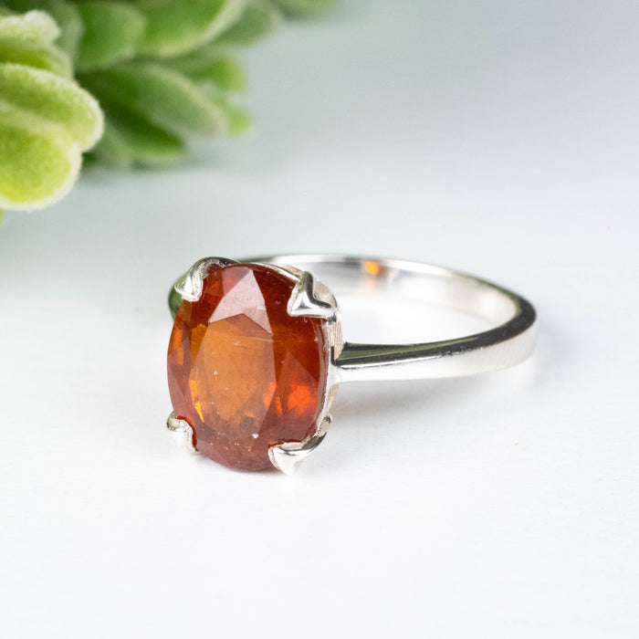 Orange Kyanite Ring 10x8mm Size 6