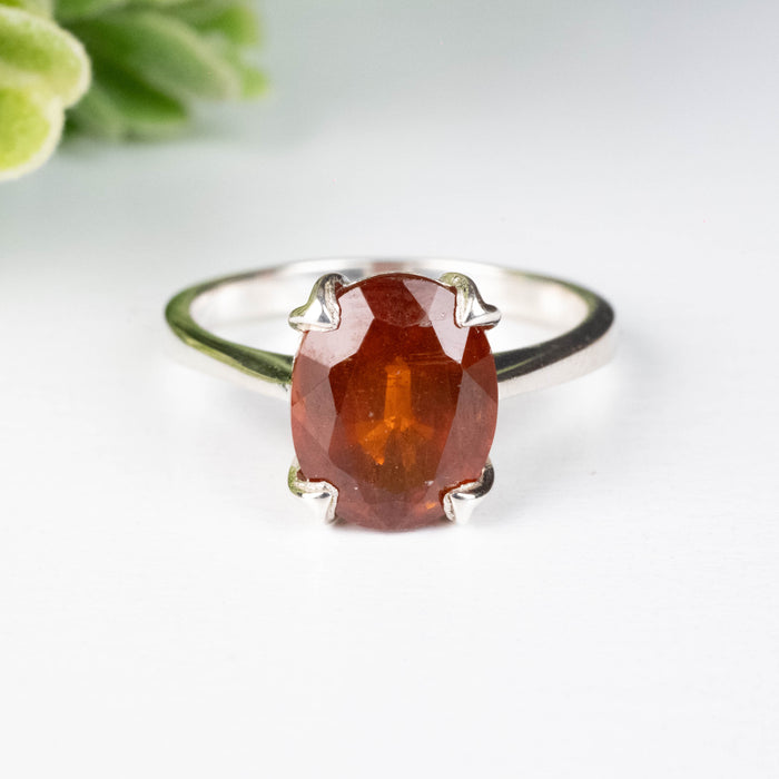 Orange Kyanite Ring 10x8mm Size 6