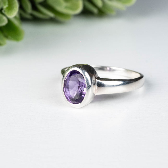 Amethyst Ring 8x6mm Size 6
