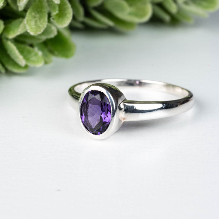 Amethyst Ring 8x6mm Size 10
