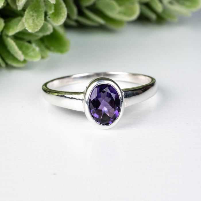 Amethyst Ring 8x6mm Size 10