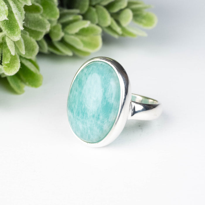 Amazonite Ring 17x13mm Size 6