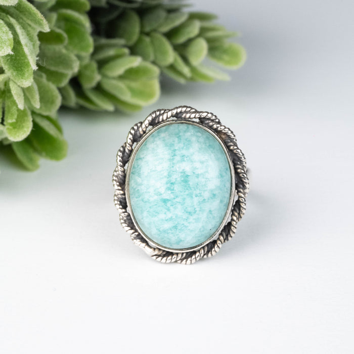 Amazonite Ring 18x14mm Size 8.5