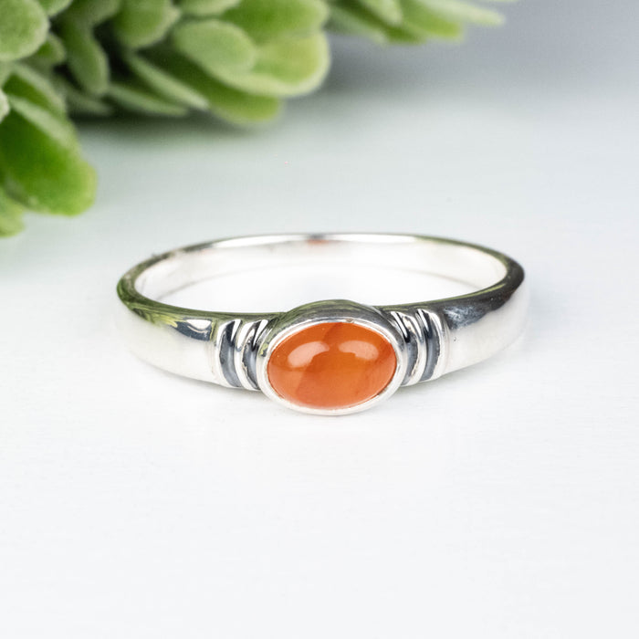 Carnelian Ring 7x5mm Size 11