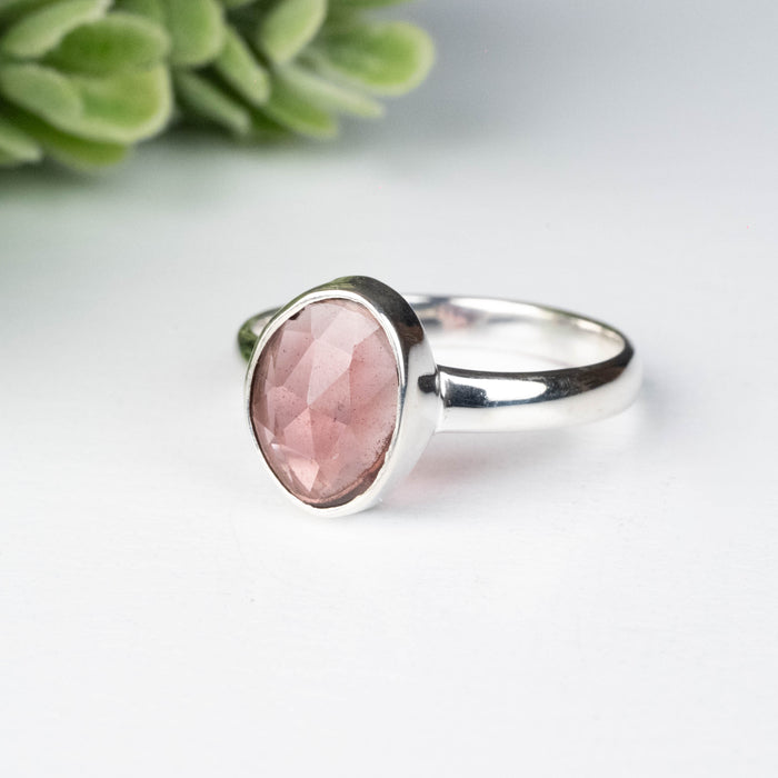 Garnet Ring 9x8mm Size 8