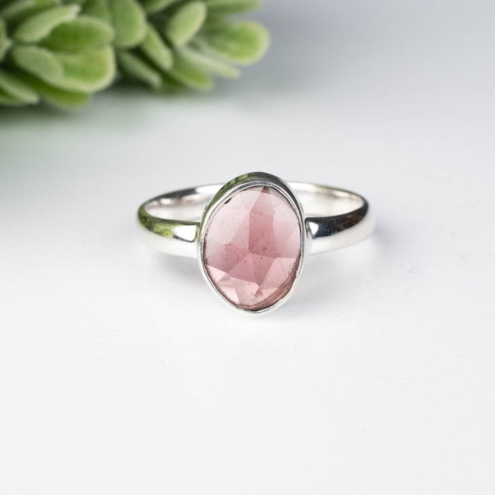 Garnet Ring 9x8mm Size 8