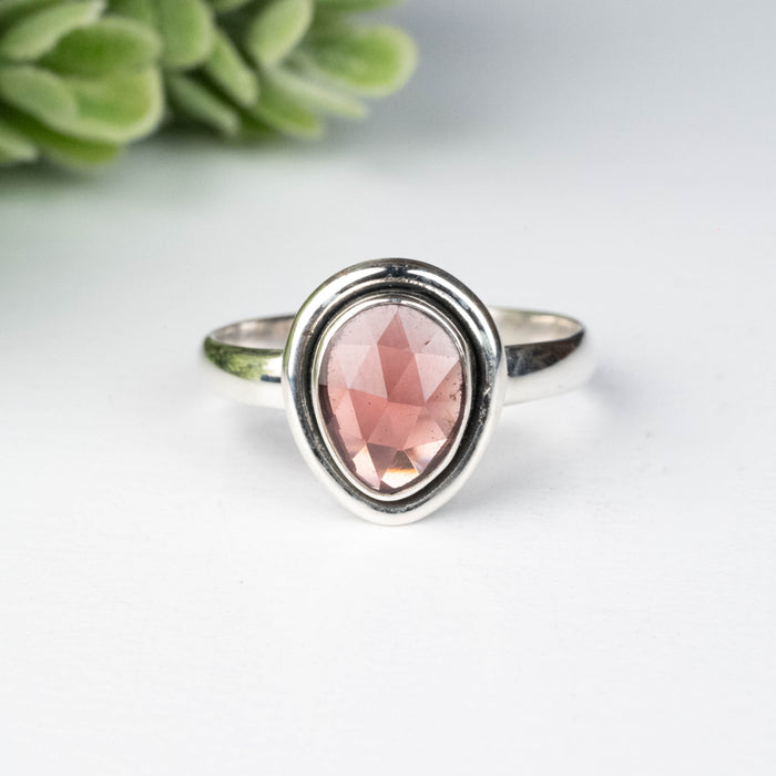 Garnet Ring 9x7mm Size 8