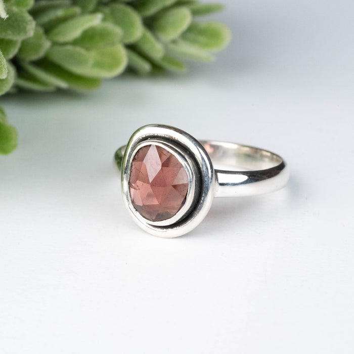 Garnet Ring 8x7mm Size 8