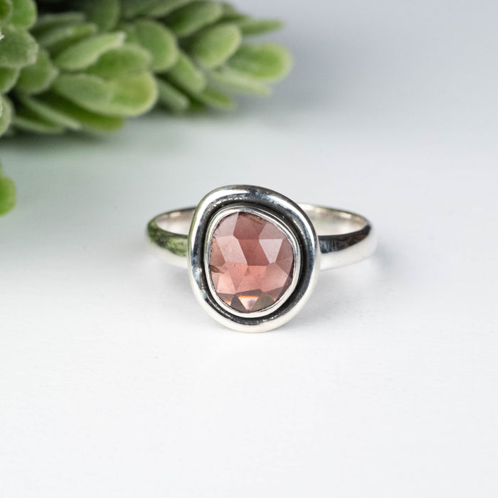 Garnet Ring 8x7mm Size 8