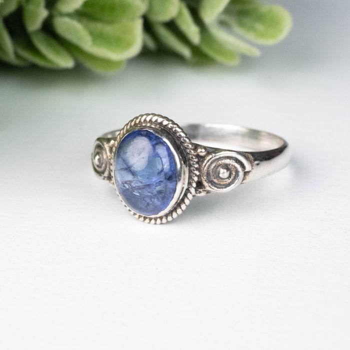Tanzanite Ring 8x6mm Size 7.5