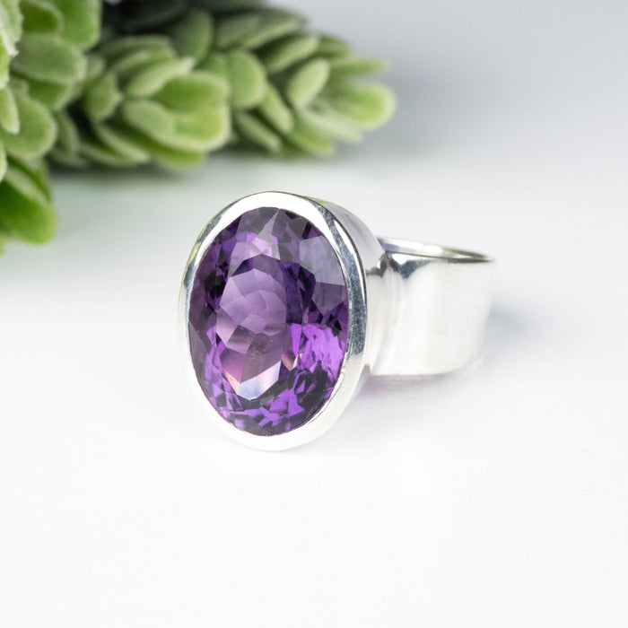 Amethyst Ring 16x12mm Size 8