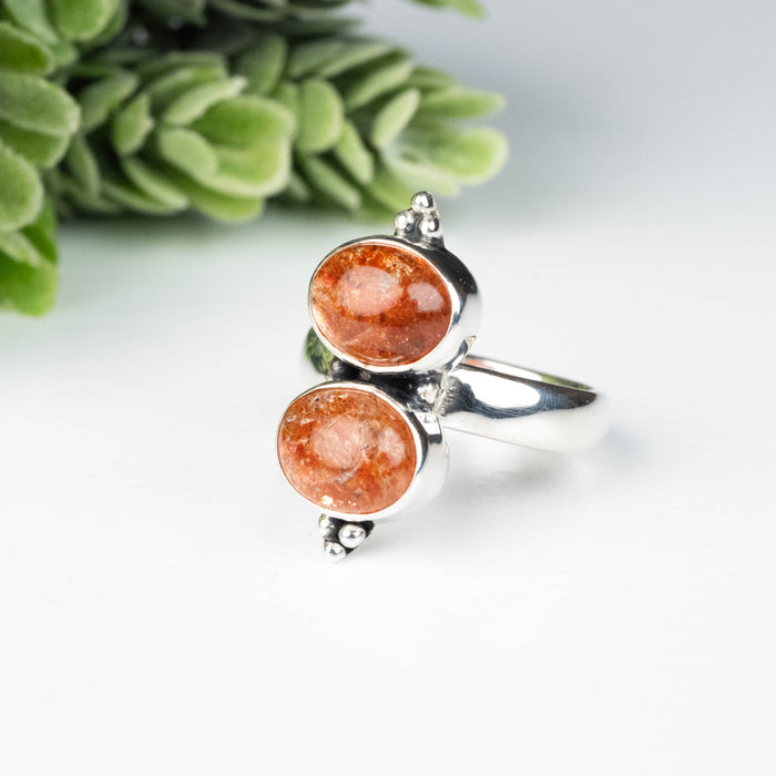 Sunstone Ring 8x6mm Size 6
