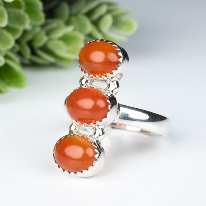 Carnelian Ring 9x7mm Size 10