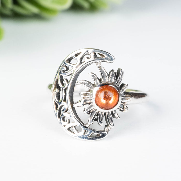 Sunstone Ring 4.5mm Size 5