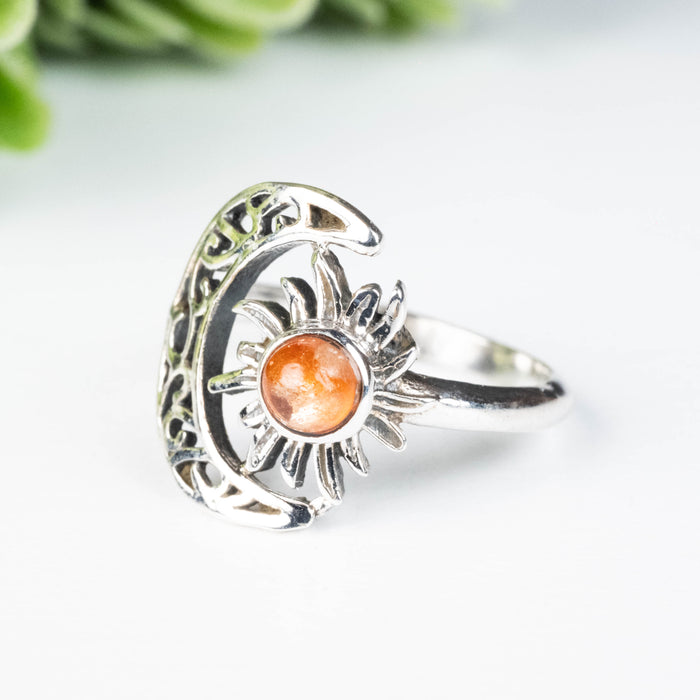 Sunstone Ring 4.5mm Size 6