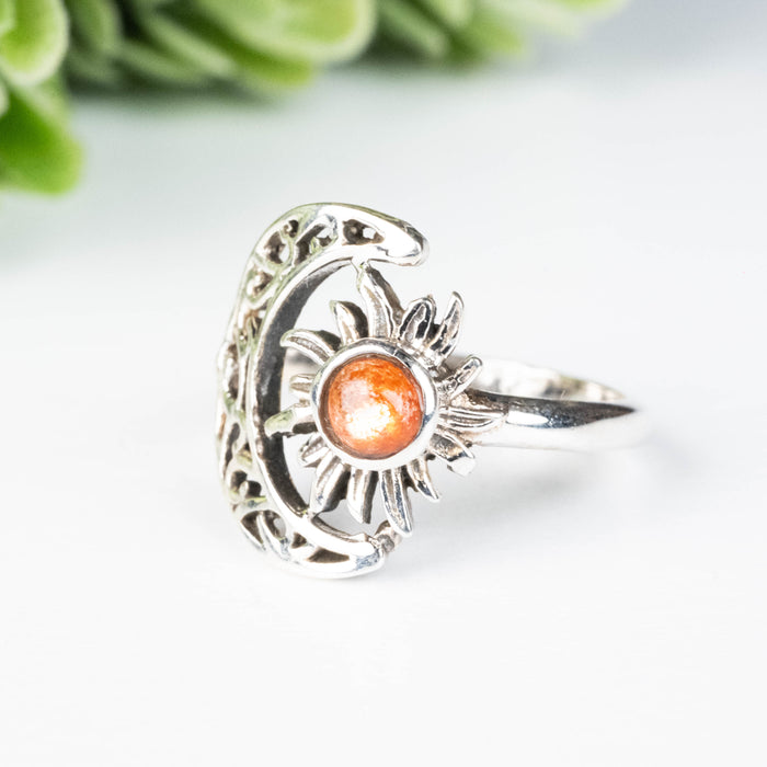 Sunstone Ring 4.5mm Size 6