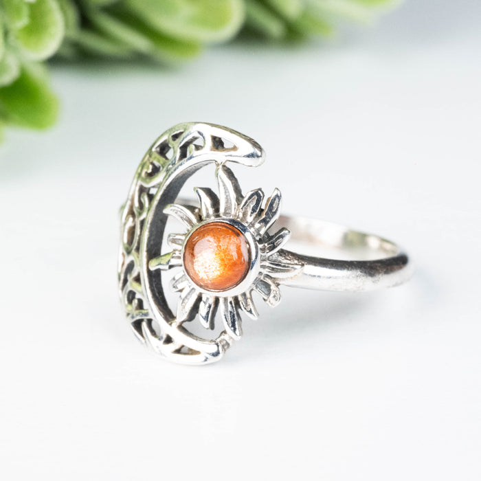Sunstone Ring 4.5mm Size 7