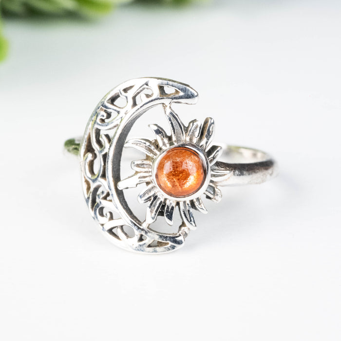 Sunstone Ring 4.5mm Size 7