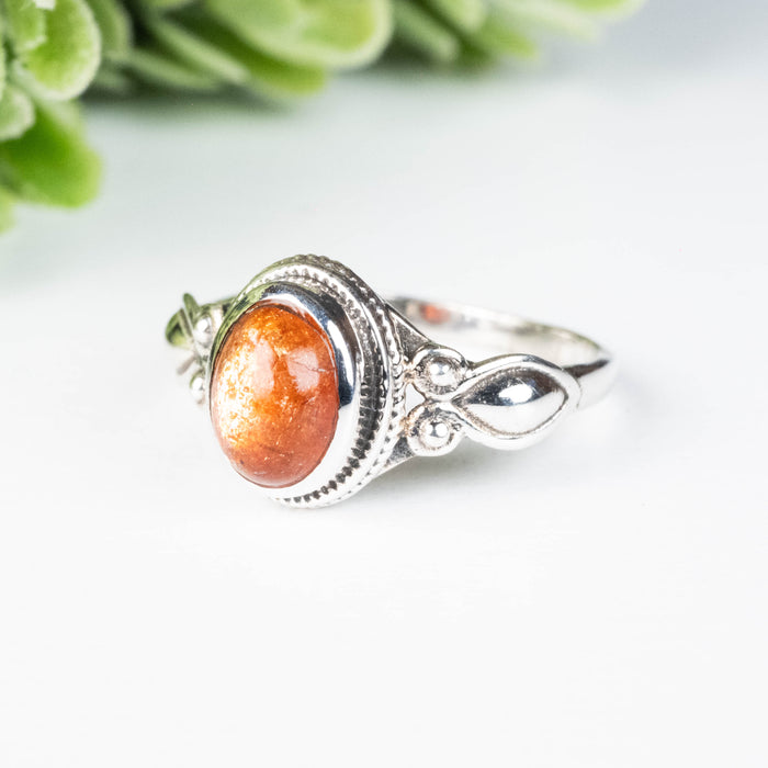 Sunstone Ring 4.5mm Size 7