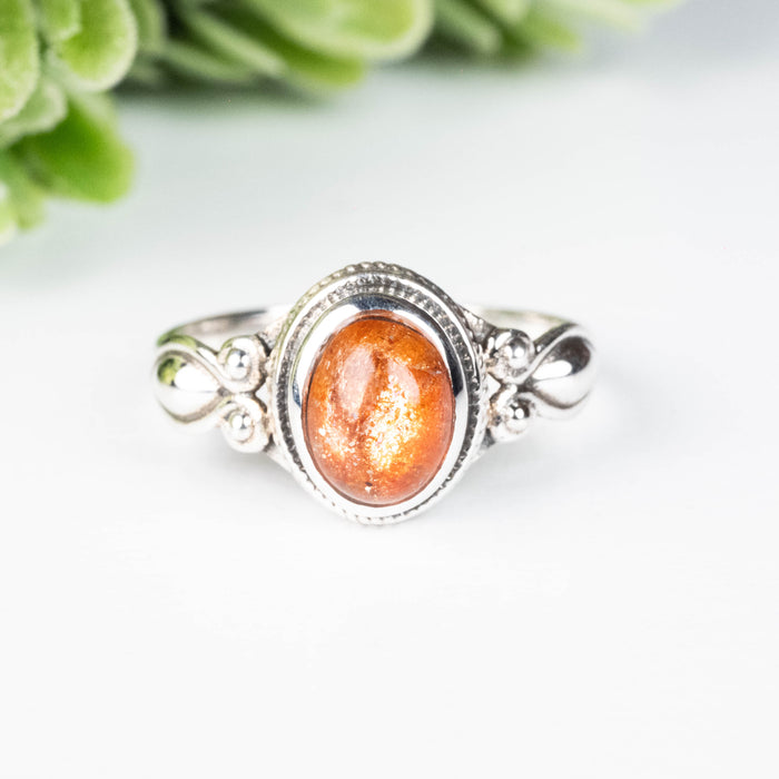 Sunstone Ring 4.5mm Size 7