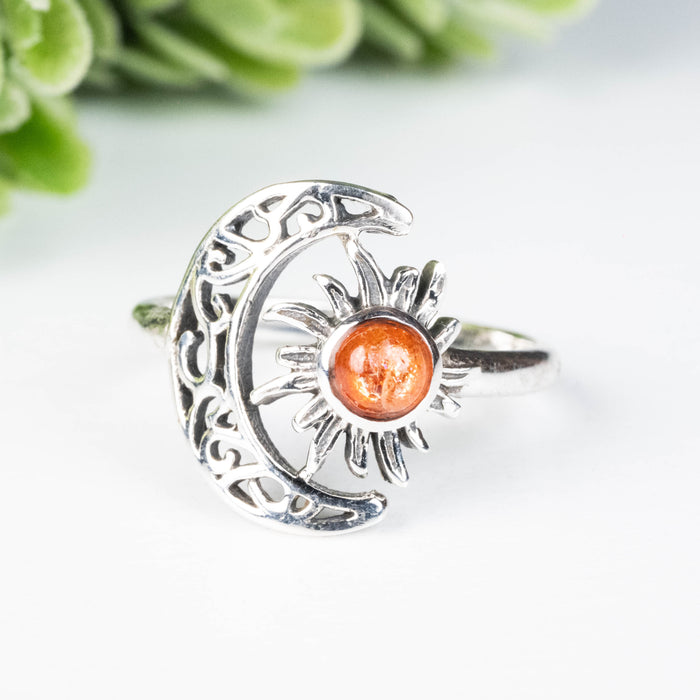 Sunstone Ring 4.5mm Size 8